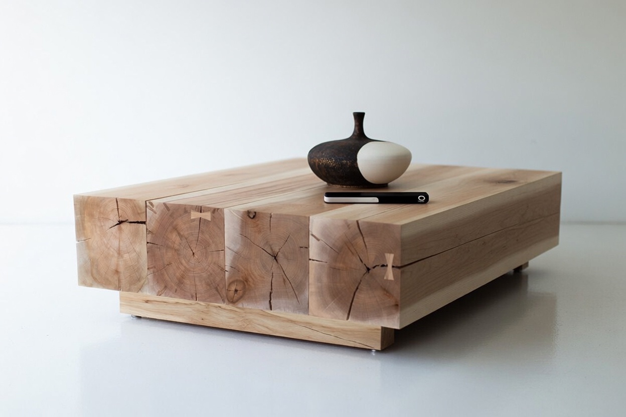 Handcrafted wood coffee table by K3 Designs